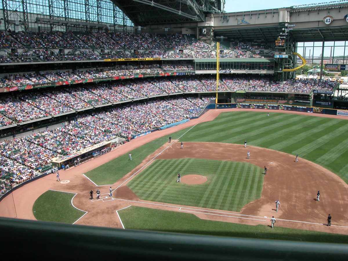 Section fields. Milwaukee Brewers Stadium.