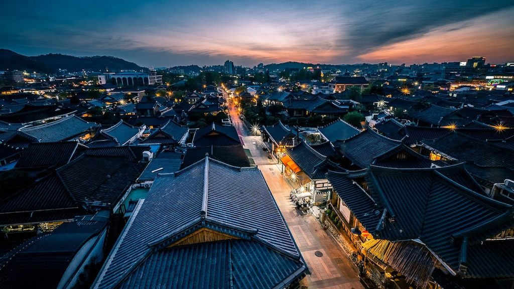Jeonju at night, South Korea
