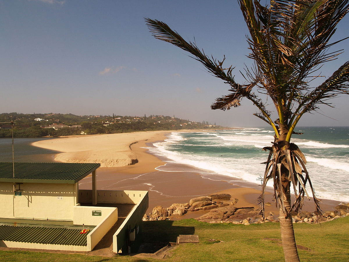 wide angle view of Southbroom beach at the Hibiscus Coast municipality