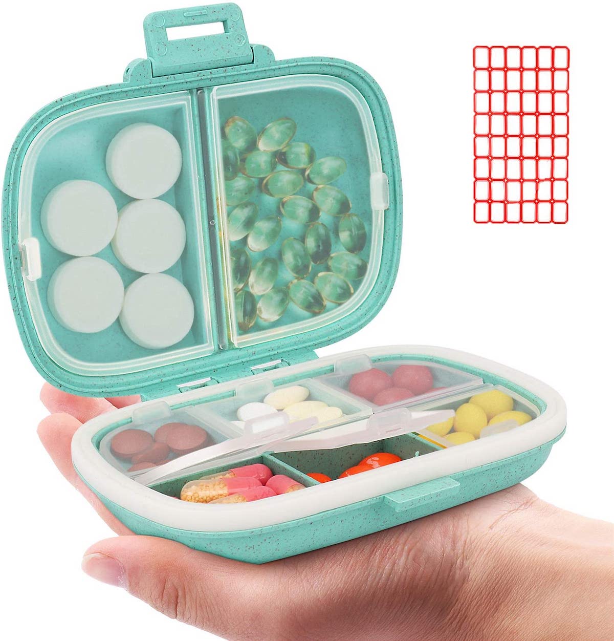 travel pill case nearby