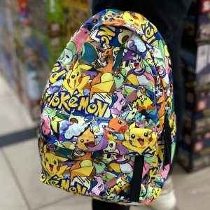 Pokemon Pikachu Backpack Set 4 Piece Lunch Box Water Bottle Pencil Case Set Yellow