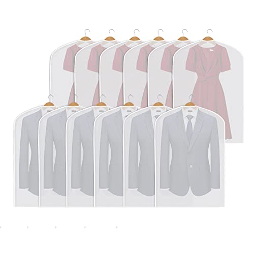 KEEGH Clear Garment Bags (Set of 12)