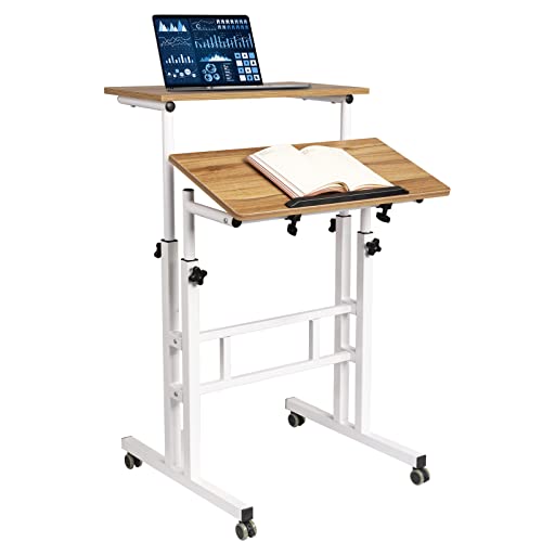 Mobile Adjustable Standing Laptop Cart