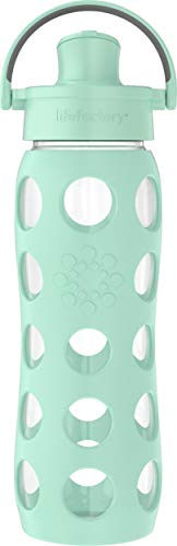 Lifefactory Glass Water Bottle with Flip Cap