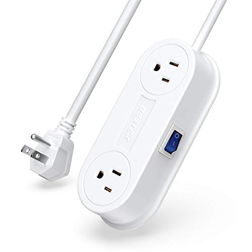 BESTEK Small Power Strip with 3 USB Ports