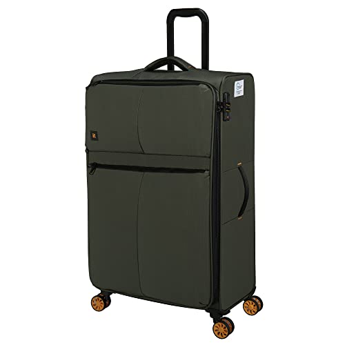 it luggage Lykke 32" Softside Checked Spinner, Rifle Green - Eco-friendly and Spacious