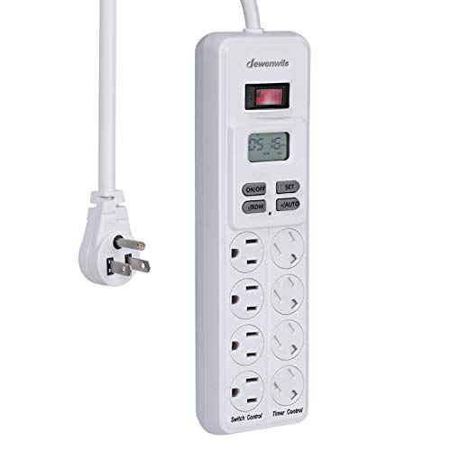 DEWENWILS 8-Outlet Power Strip with Timer - Versatile and User-Friendly