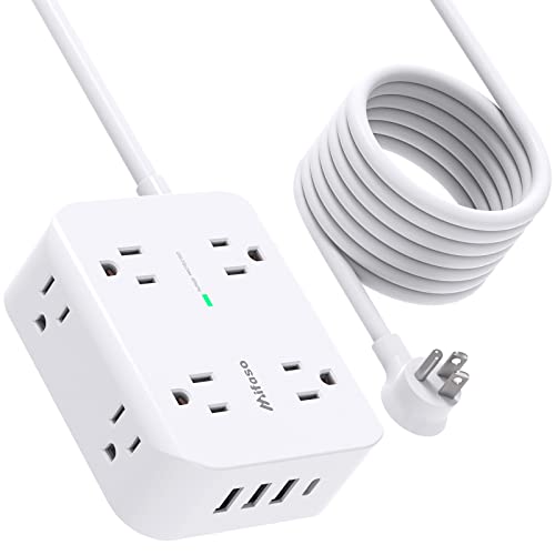 Compact Surge Protector Power Strip with USB Ports