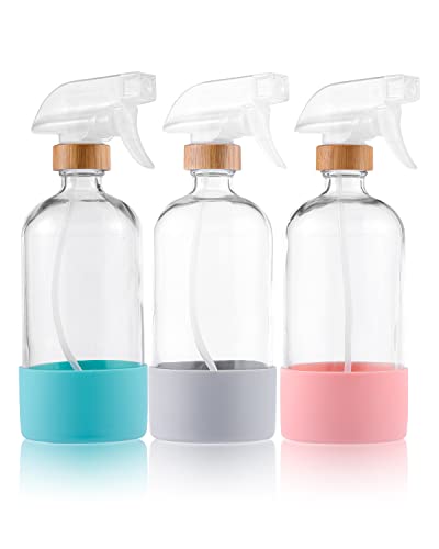 Bamboo Glass Spray Bottle Set