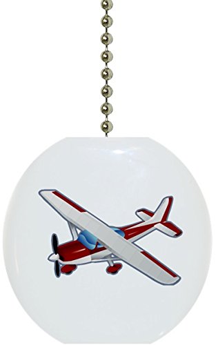 Red Ceramic Airplane Ceiling Fan Pull