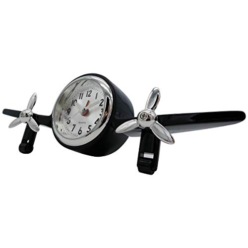 Black Airplane Alarm Clock - A Stylish Travel Accessory