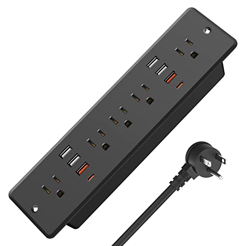 HHSOET 13 in 1 Recessed Power Strip Flat Plug