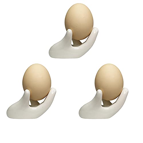 Creative Ceramic Hand Shaped Egg Cup Holder