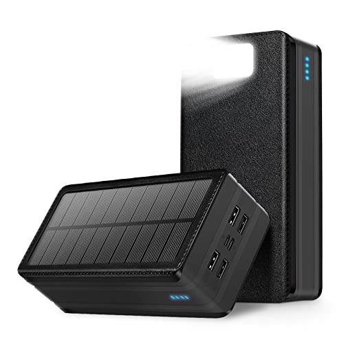 Solar Power Bank with High Capacity and Flashlight