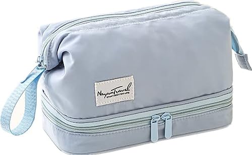 Double Layer Makeup Bag with Brush Organizer