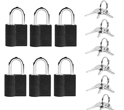 6 Pack Mini Luggage Locks with Keys