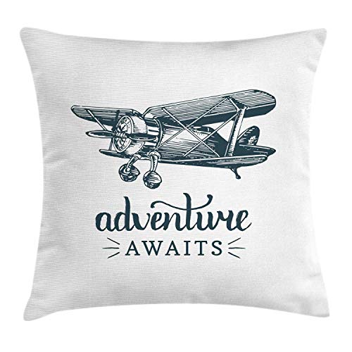 Adventure Awaits Throw Pillow Cushion Cover