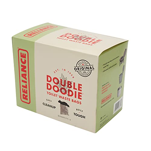 Reliance Double Doodie Portable Toilet Waste Bags - 6 Pack