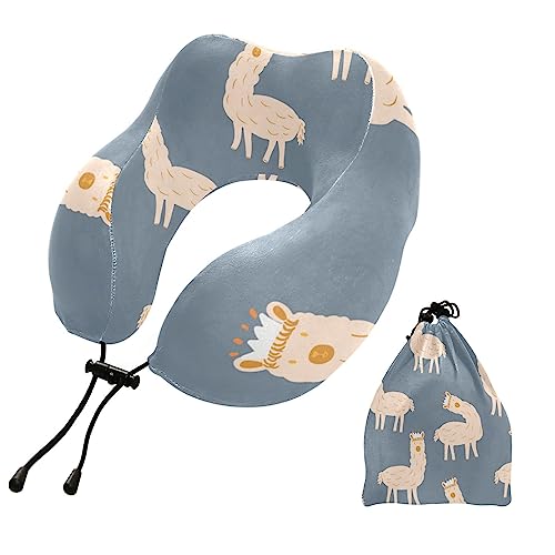 SUABO Funny Llamas Travel Neck Pillow