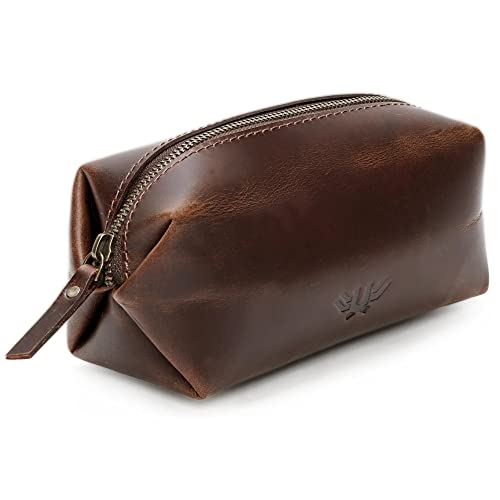 LUXEORIA Leather Toiletry Bag
