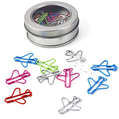 Assorted Color Airplane Shaped Paper Clips