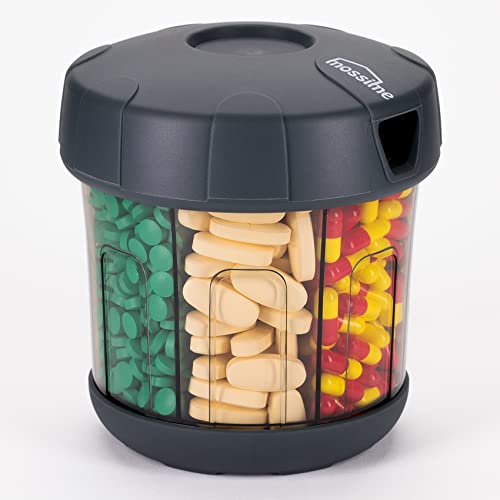 Extra Large Pill Organizer with TPU Soft Lid