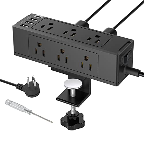 Desk Clamp Power Strip with USB C