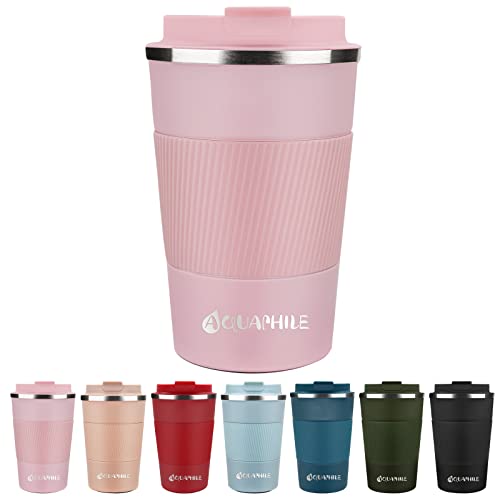 AQUAPHILE Reusable Coffee Cup - Leak-proof Thermal Mug