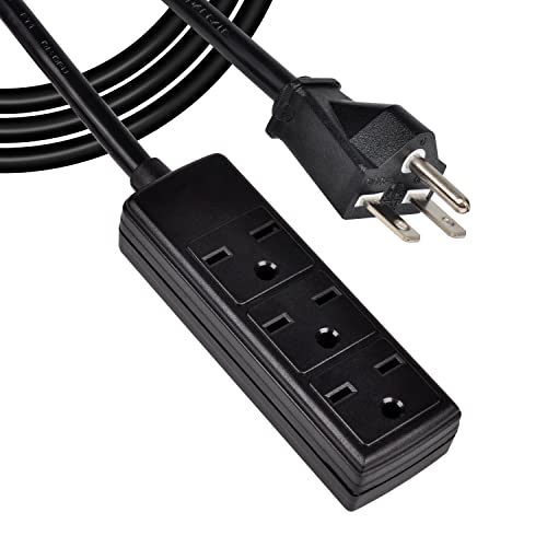 PowGrow Power Strip, 14AWG NEMA 6-15P 10ft Long Power Extension Cord