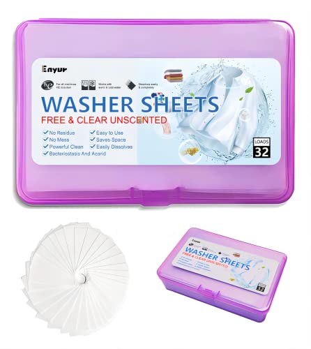 Enyur Unscented Travel Laundry Detergent Sheets