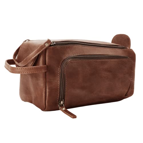 ELIZO Leather Toiletry Bag