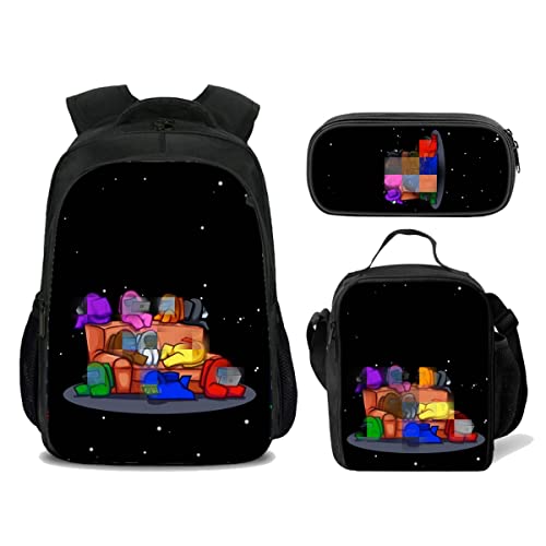 AMYATLIY Kids Backpack with Lunch Box