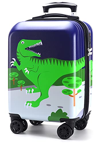 GURHODVO Kids Luggage for Boys - Dinosaur Travel Suitcase