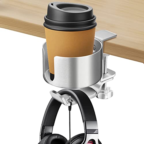 Meekakee Coffee Holder with Headphone Hanger and Cup Holder