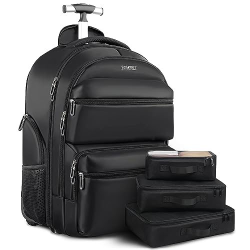 ZOMFELT Rolling Backpack - Travel Backpack with Wheels