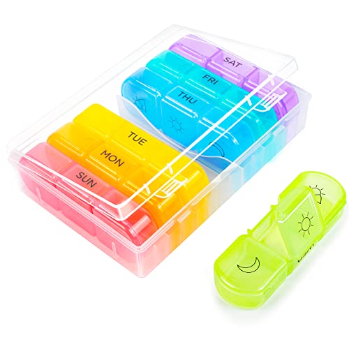 Large Pill Box 7 Day Medicine Organizer Pill Case