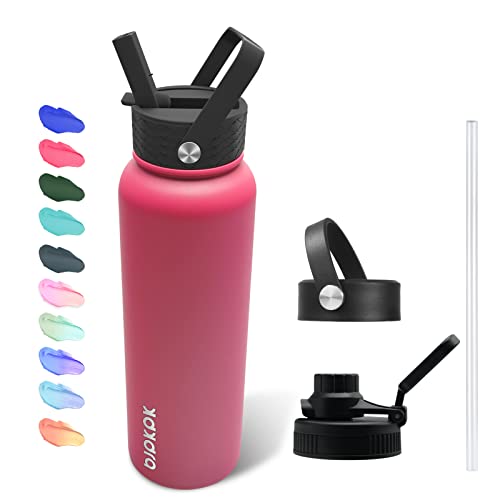 BJPKPK Insulated Water Bottles with Straw Lid