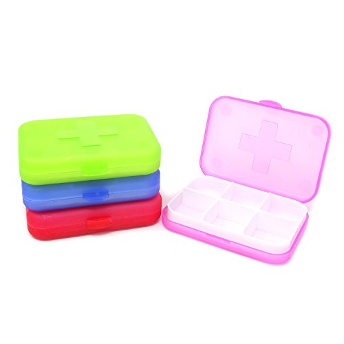 Honbay 6-Compartment Waterproof Pill Organizer Case - Convenient Travel Accessory