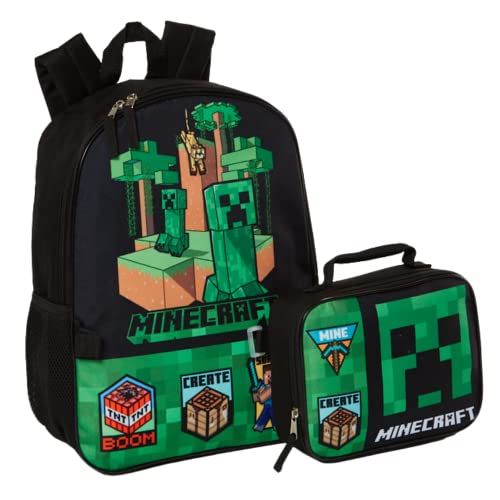 Minecraft Backpack with Lunch Box Set