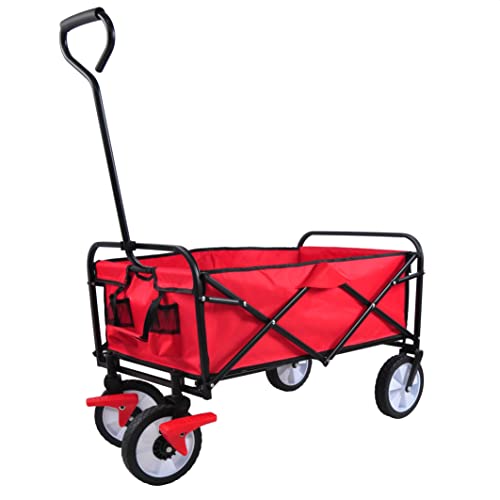 Outdoor Folding Cart with Brake Garden Cart