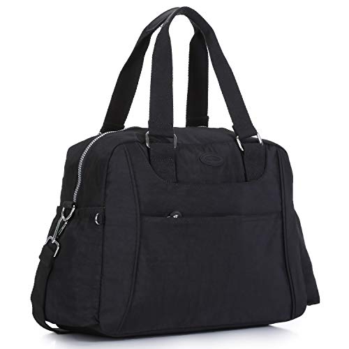 Lily & Drew Travel Tote Cross-body Bag (Black)