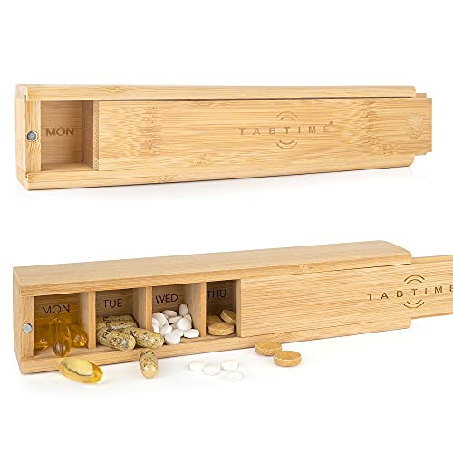 Bamboo Weekly Pill Box