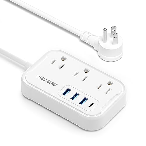 BESTEK Flat Plug Power Strip