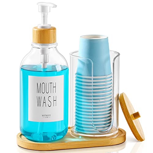 Bamboo Mouthwash Dispenser