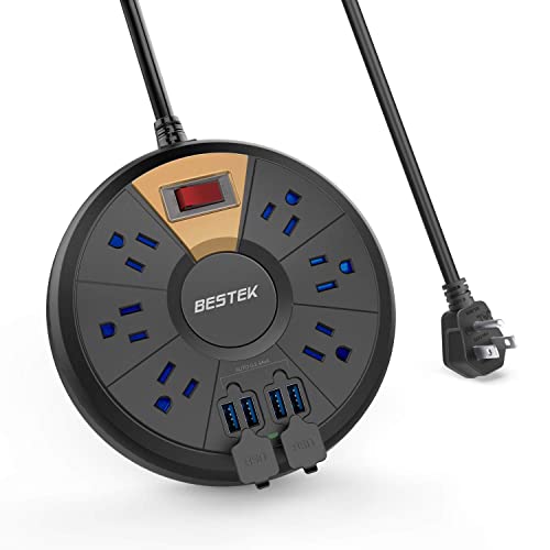 BESTEK Travel Power Strip with USB Ports and Surge Protection