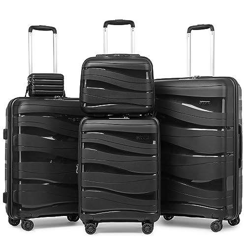 Melalenia 5 Piece Luggage Set with TSA Lock