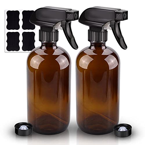 Wedama Amber Glass Spray Bottle Set