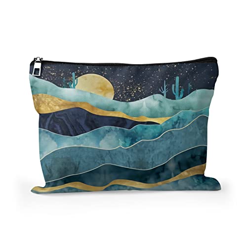 Mountain Cactus Moon Makeup Bag