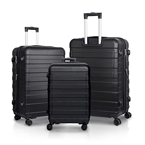 SUPER DEAL Expandable Suitcase Set with Spinner Wheels