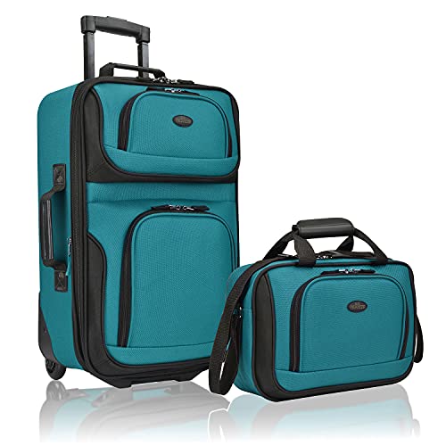 Rio Rugged Fabric Expandable Carry-on Luggage Set